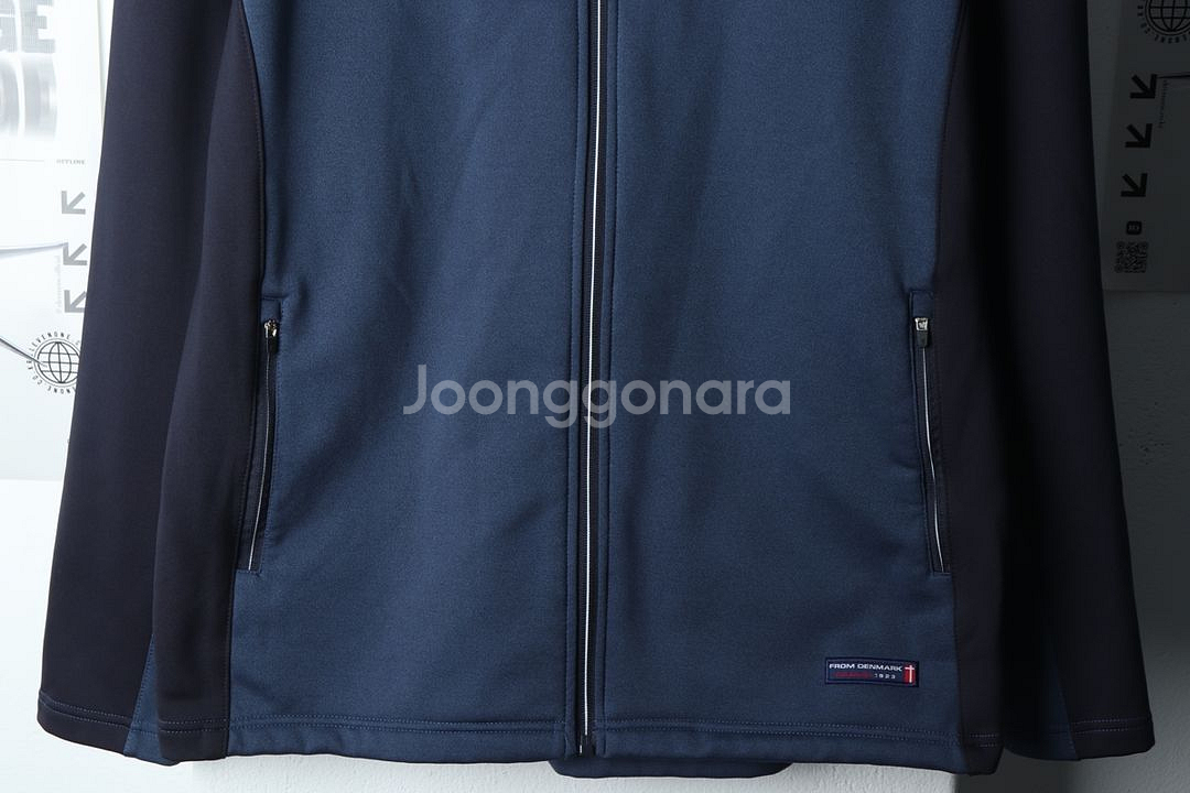 (4XL) 험멜 집업져지 트랙탑 빅사이즈 네이비--3