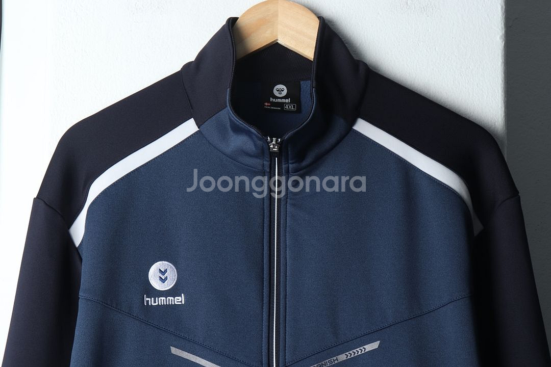 (4XL) 험멜 집업져지 트랙탑 빅사이즈 네이비--2
