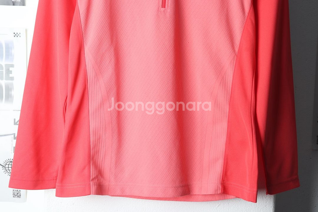 W(M) 코오롱스포츠 카라 긴팔티셔츠 기능성 반집업--3