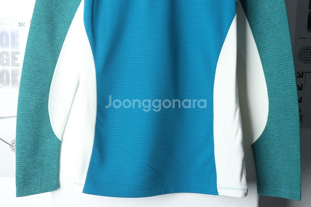 W(L) 노스페이스 카라 긴팔티셔츠 기능성 반집업--3