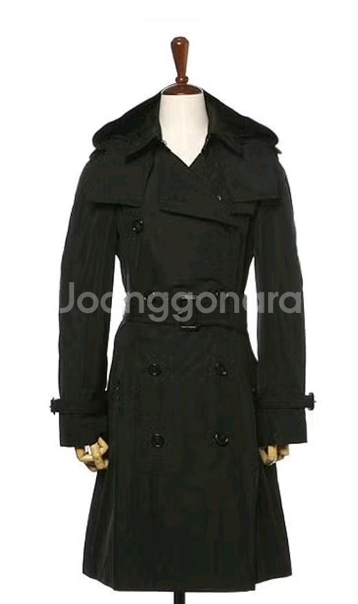 [가격인하] 버버리 엠버포드 블랙 여성용 트렌치코트--5