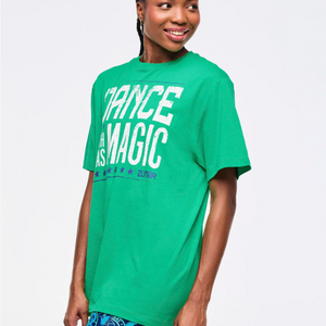 줌바웨어 공용티 그린 ZUMBA Libre Tees