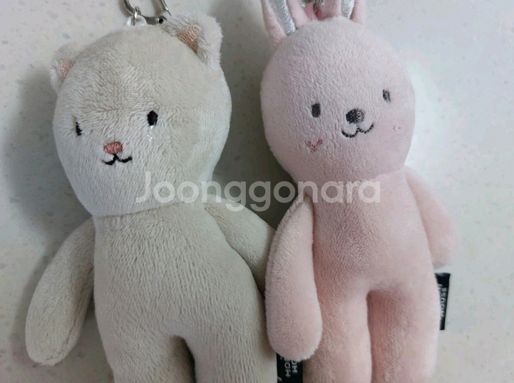 모던하우스 고양이 토끼 인형 키링 일괄--1