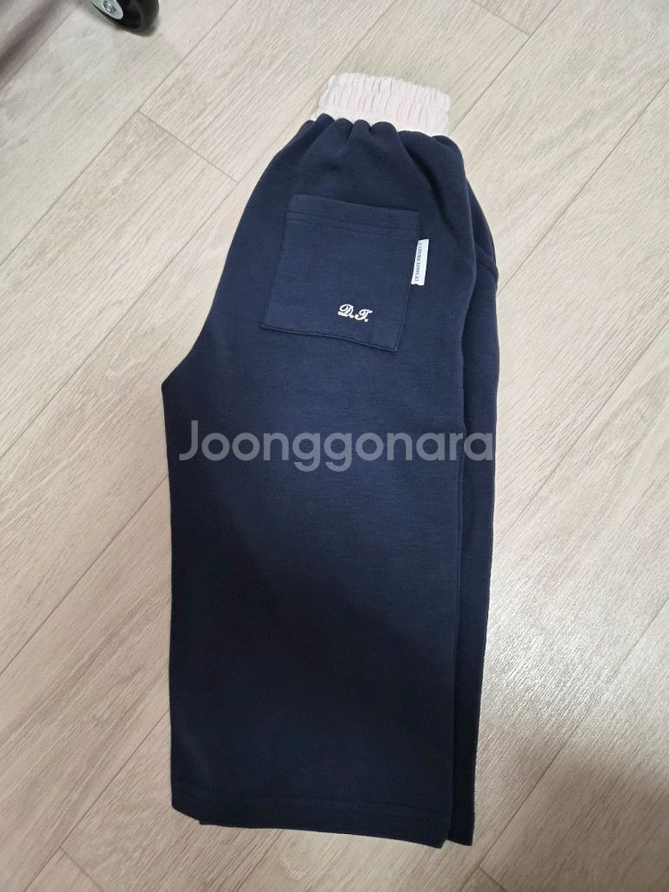 드타미 배색핀턱팬츠 네이비s--1