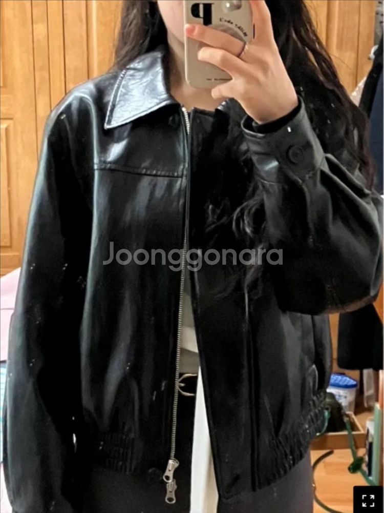 노티아 비건 레더 블루종(m)--3