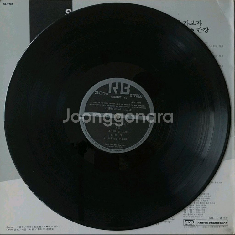 세나그네LP 83년초반 신중현 작사작곡 귀한음반 NM--2