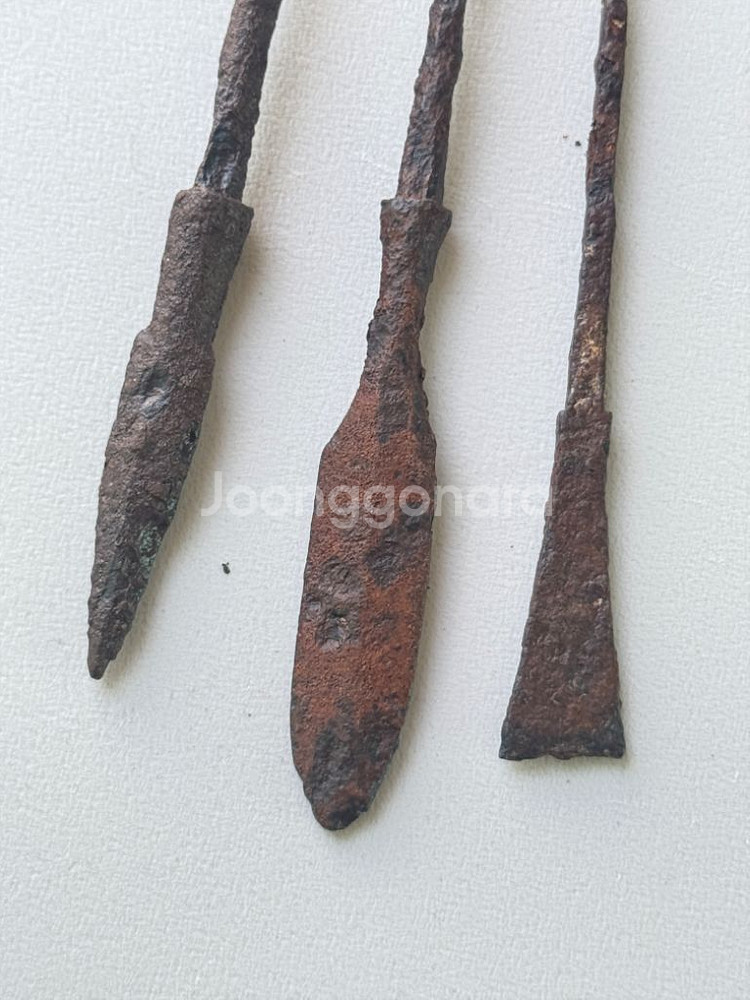 [진품] 전국시대 철기 철제 화살촉 3점--1