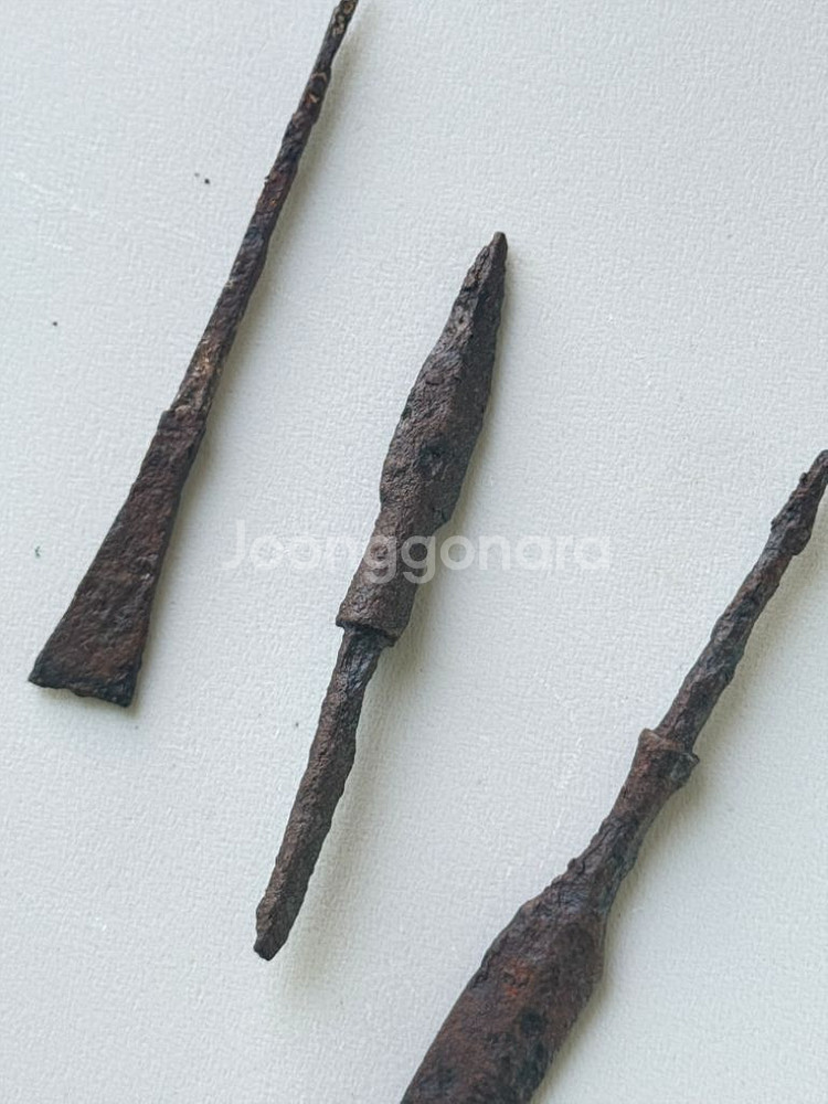 [진품] 전국시대 철기 철제 화살촉 3점--3