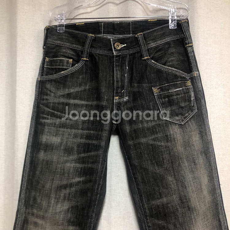 리바이스 502 신치백 블랙 워싱 데님 팬츠 W30--2