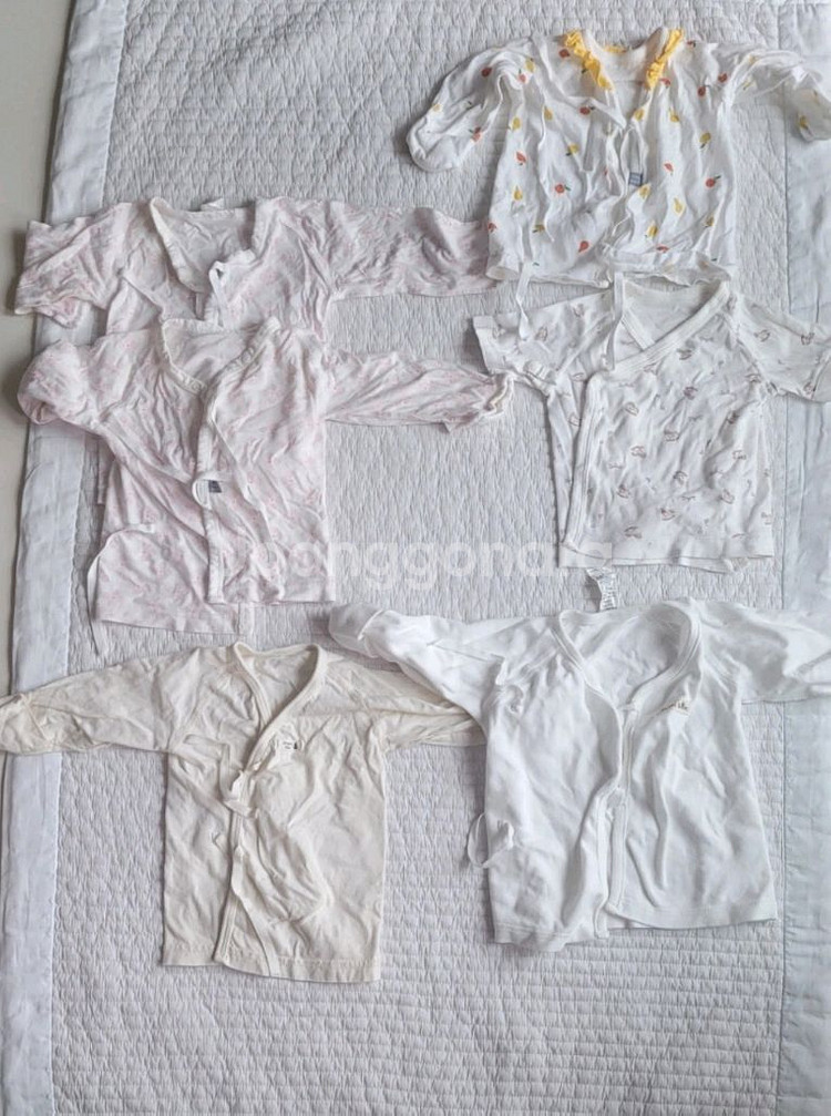 신생아 배냇저고리 6벌 일괄 (무료배송)--0
