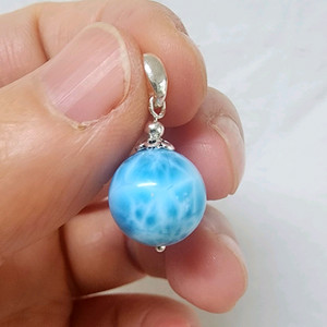 핸드메이드 AAA 라리마 은펜던트 12.4mm