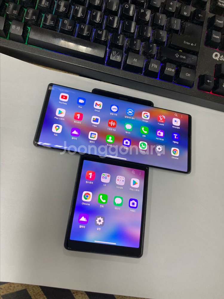 LG 윙 WING 그레이 A급 128GB 무잔상 게임폰--0