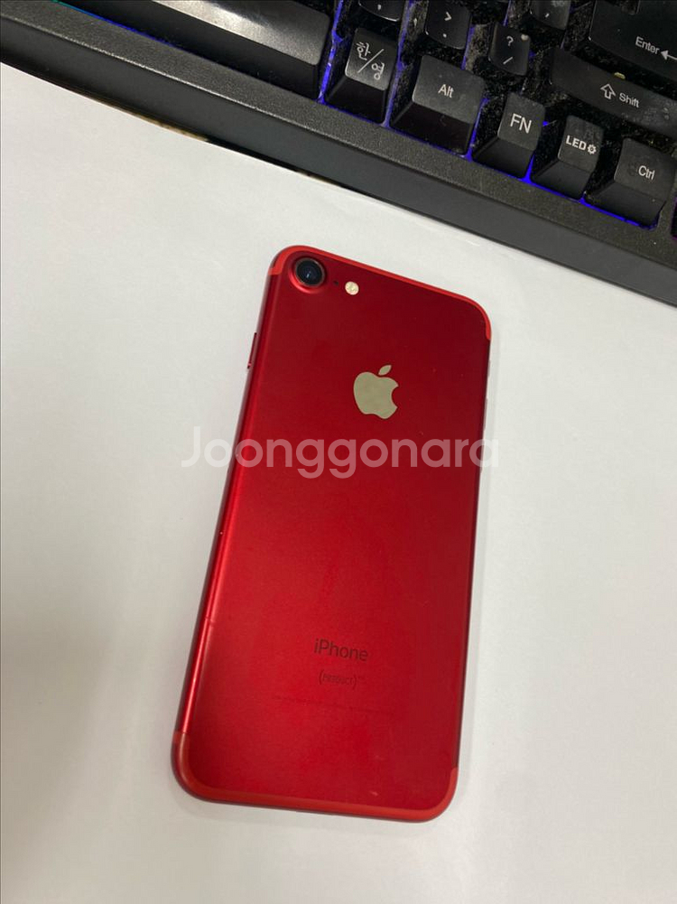 아이폰7 레드(한정판색상)A급 128GB 배터리100%--0