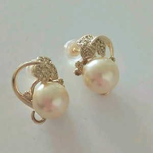 14k 옐로우 핵진주 귀걸이(10mm)