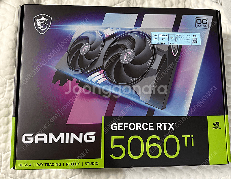 MSI RTX 5060 Ti 16gb그래픽 카드 미개봉--0