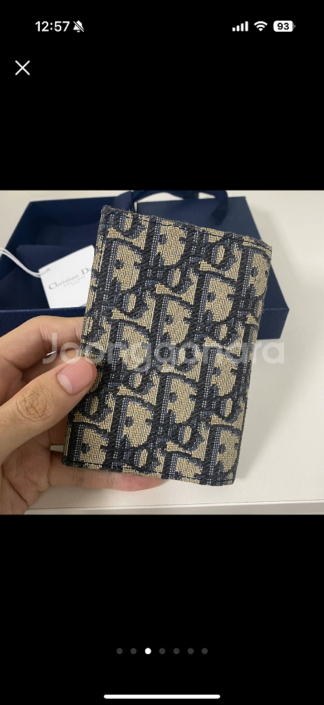 정품 디올 오블리크 오거나이저 카드지갑 베이지--2