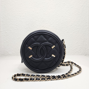 샤넬 AP0365 CC라운드백 캐비어 블랙 #29