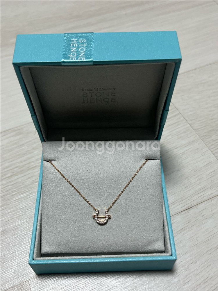 스톤헨지 14K 로즈골드 럭키유 목걸이--0