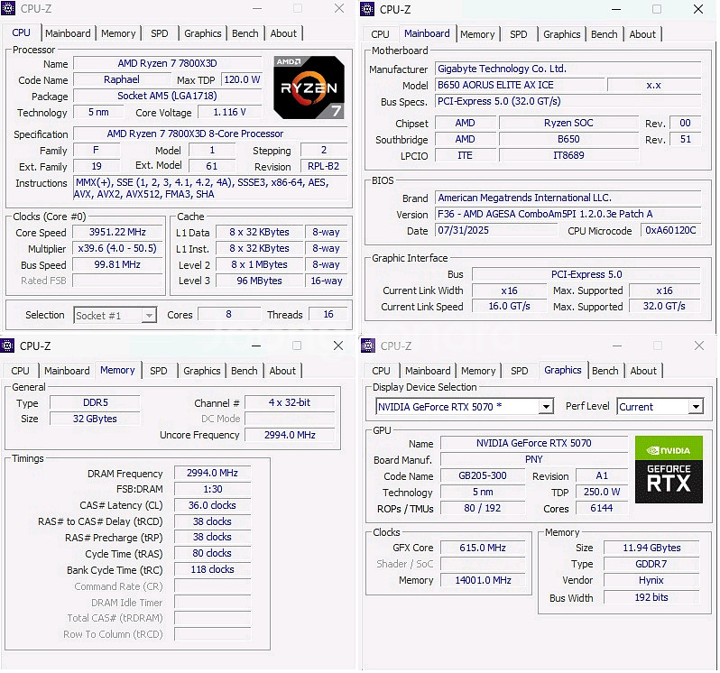 7800x3d + rtx 5070 새 데스크탑--5
