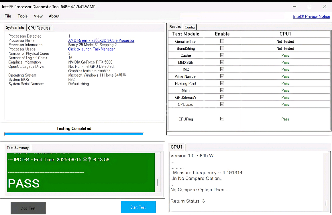 7800x3d + rtx 5070 새 데스크탑--7