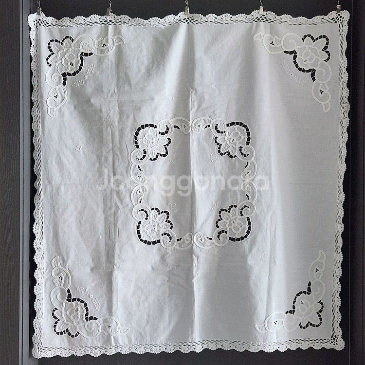 빈티지패브릭 화이트패브릭 빈티지테이블보 빈티지식탁보 빈--0