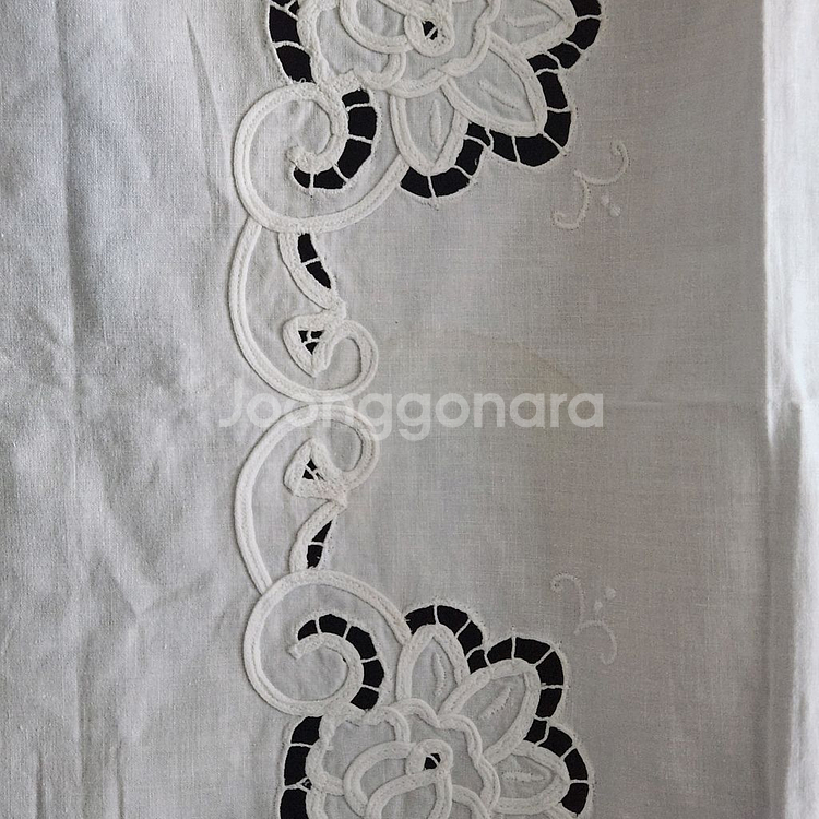 빈티지패브릭 화이트패브릭 빈티지테이블보 빈티지식탁보 빈--3