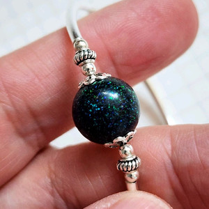 핸드메이드 AAA+ 매트릭스 오팔 은팔찌