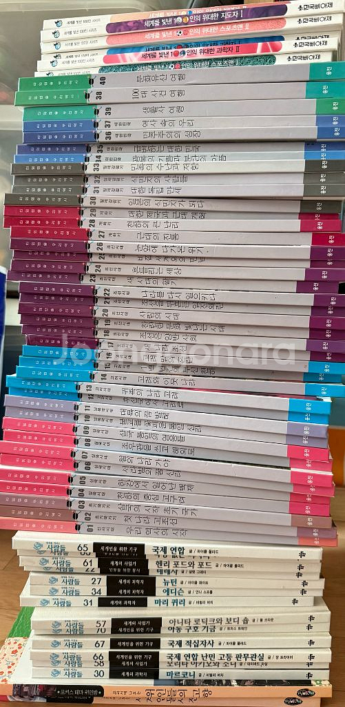 웅진 타임캡슐 우리역사 40권 외 테마별 위인책들--0