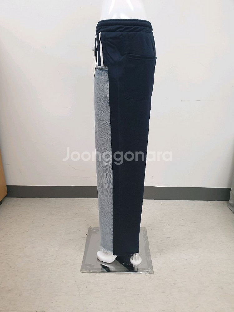여름청바지 투톤배색 밴딩청바지 와이드통바지 패션데님팬츠--0