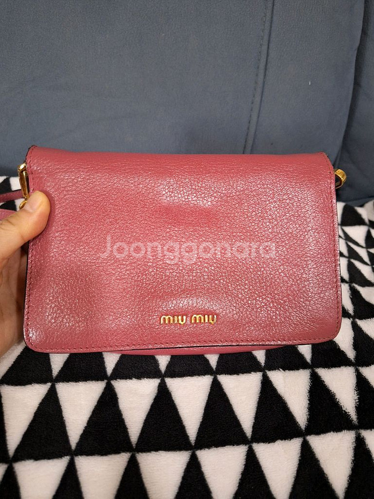 (정품)미우미우 마드라스 크로스백--3