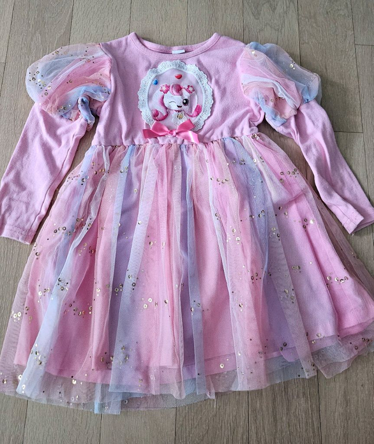 캐치티니핑 하츄핑 핑크 여아 드레스 원피스 100사이즈--2