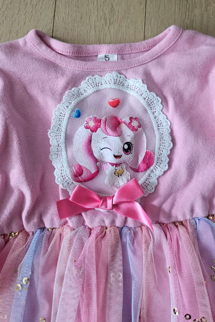 캐치티니핑 하츄핑 핑크 여아 드레스 원피스 100사이즈--3