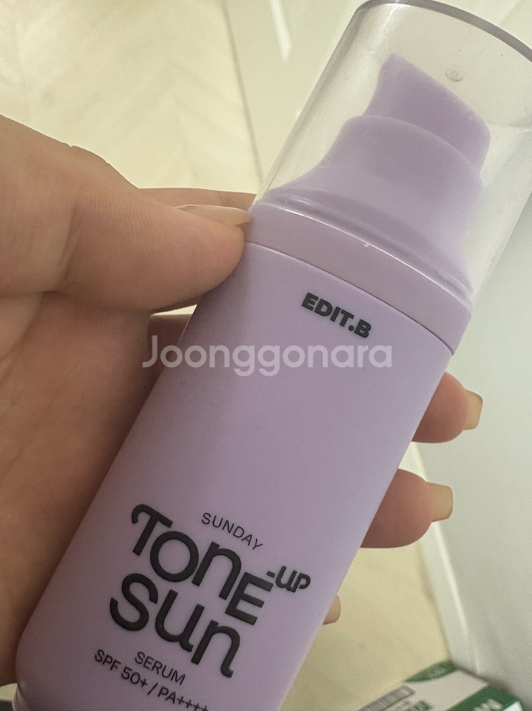 에딧비 선데이 톤업 선 세럼 보라--0