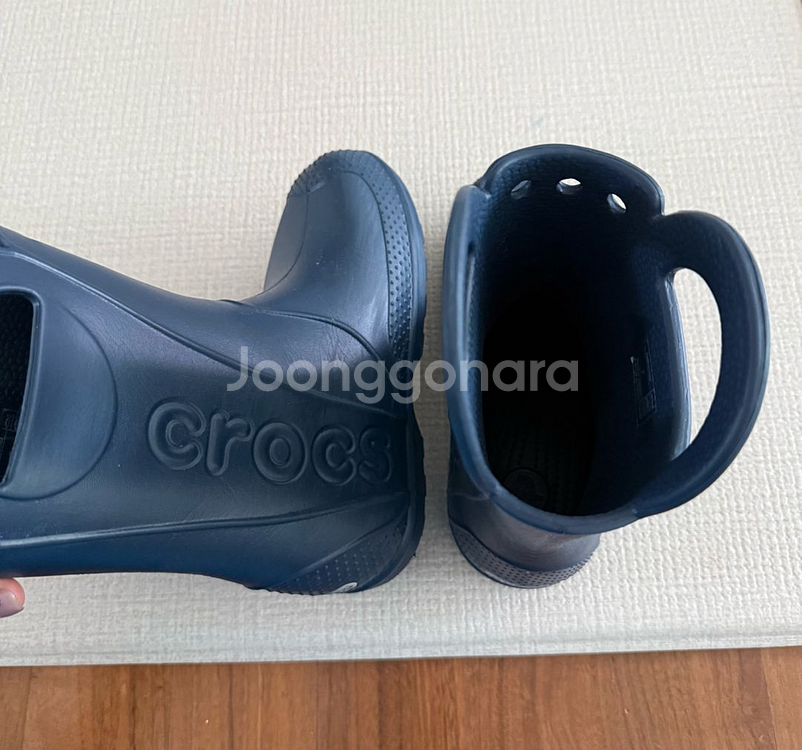 크록스 키즈 핸들 레인부츠 장화--3