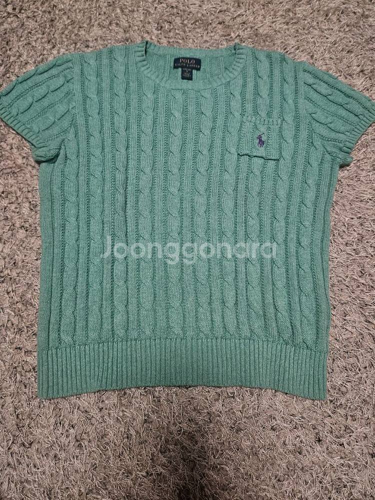 폴로 랄프로렌 반팔니트 걸즈L 55가능--0