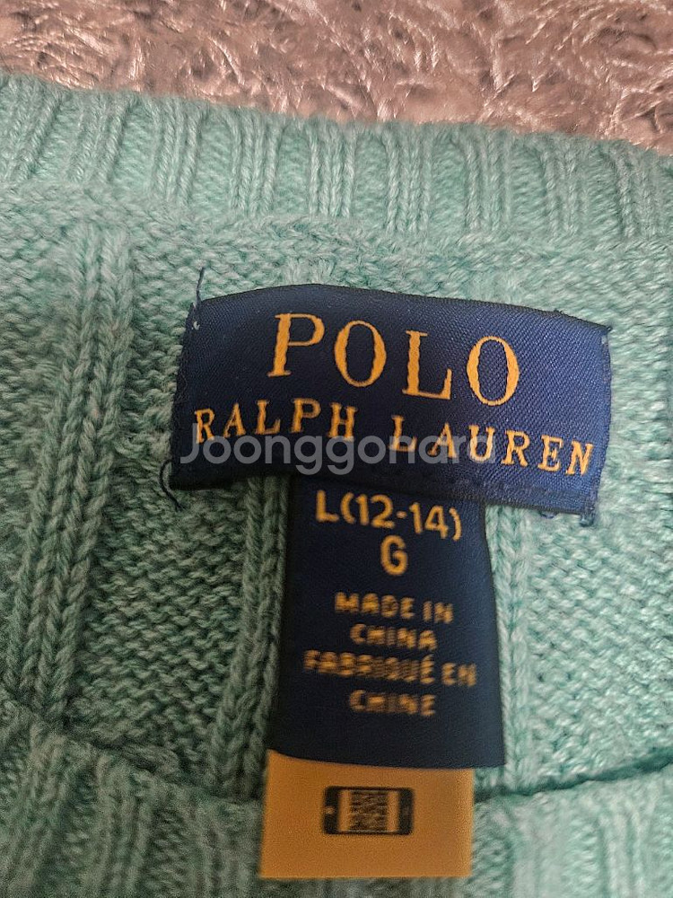 폴로 랄프로렌 반팔니트 걸즈L 55가능--1