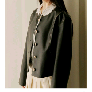 새옷 le abonne 여자 노카라 가죽 자켓 5566
