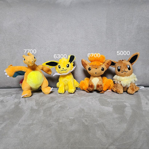 포켓몬 리자몽 쥬피썬더 이브이 키링 인형