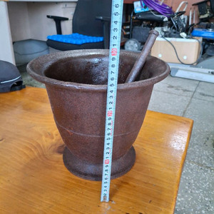 골동품 무쇠 절구