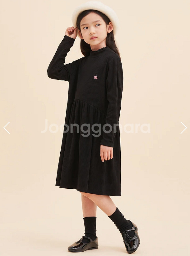 빈폴 키즈 bean pole 골지 블랙 원피스 165사--2