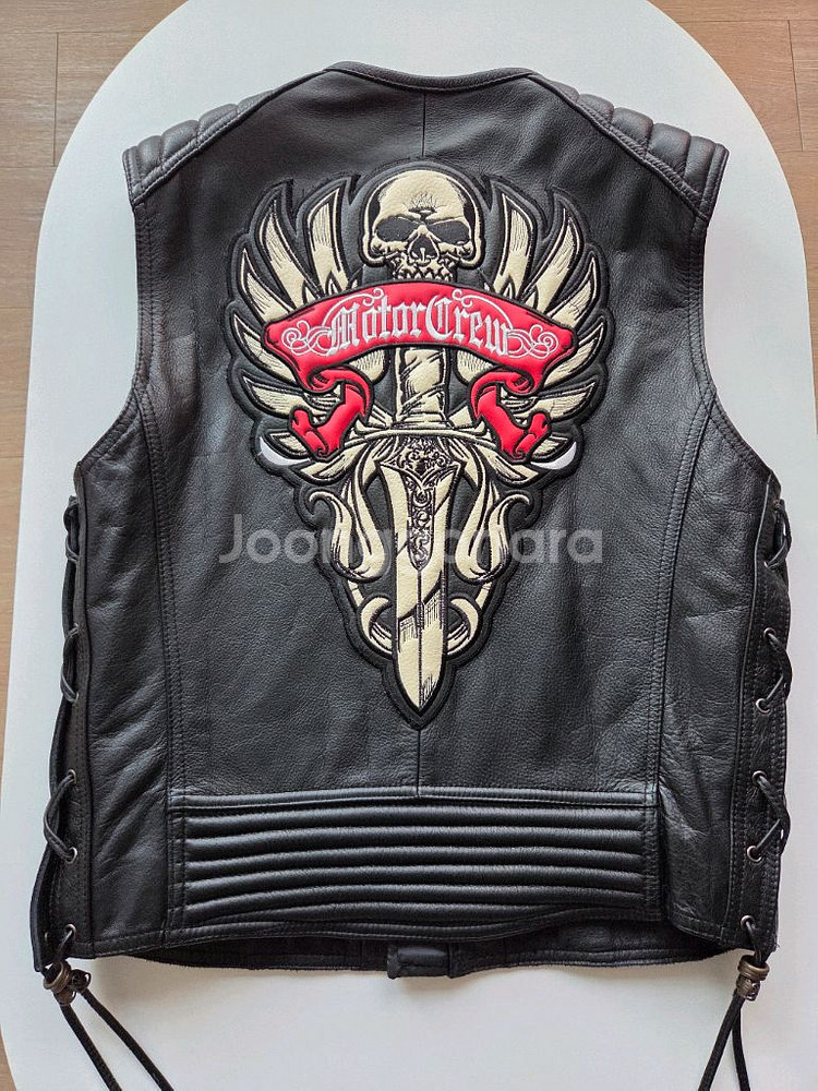 공방제작 커스텀 바이크 가죽 자켓--3