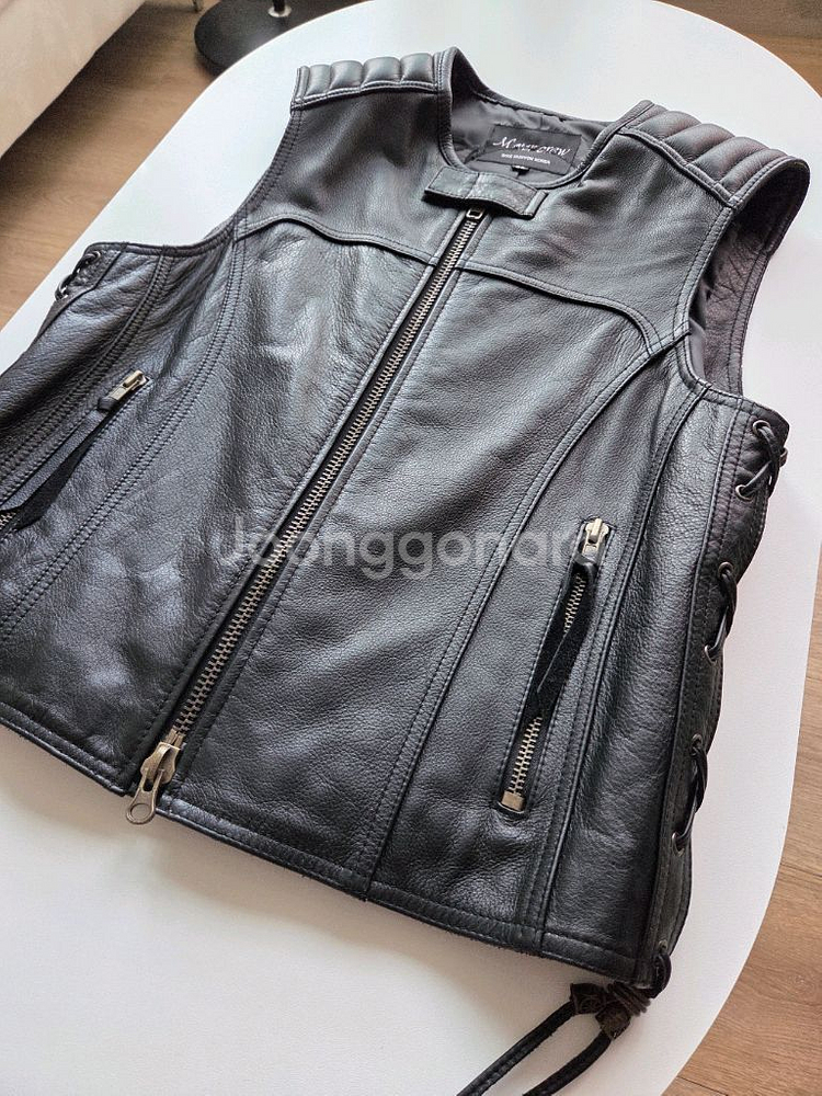 공방제작 커스텀 바이크 가죽 자켓--1