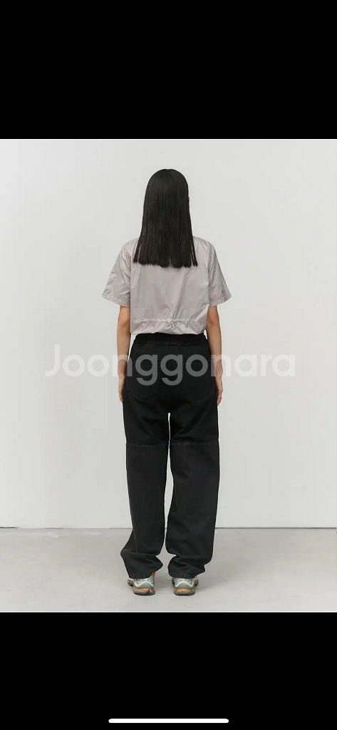 새상품 아모멘토 드로스트링 데님 팬츠--1