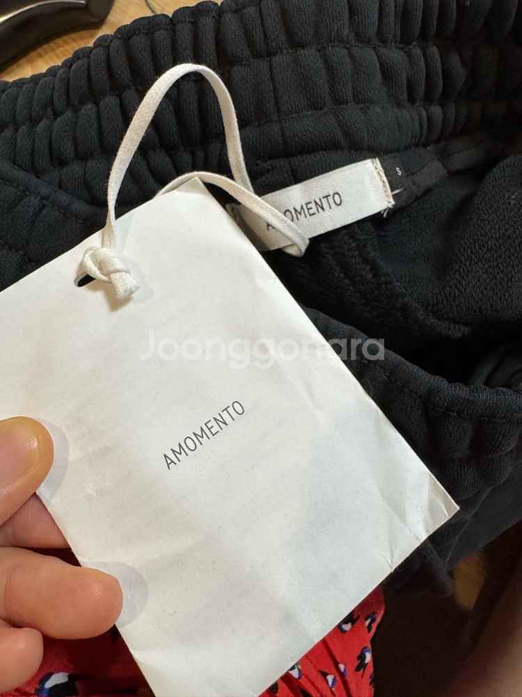 새상품 아모멘토 드로스트링 데님 팬츠--8