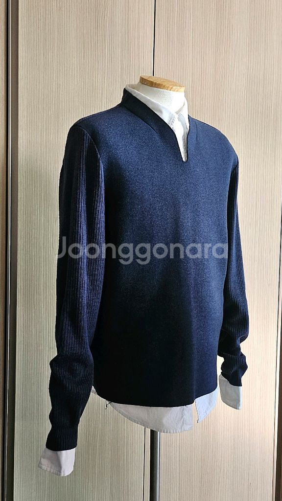 (남주혁 착용 새상품) 솔리드옴므 펠트니트 네이비 90--6