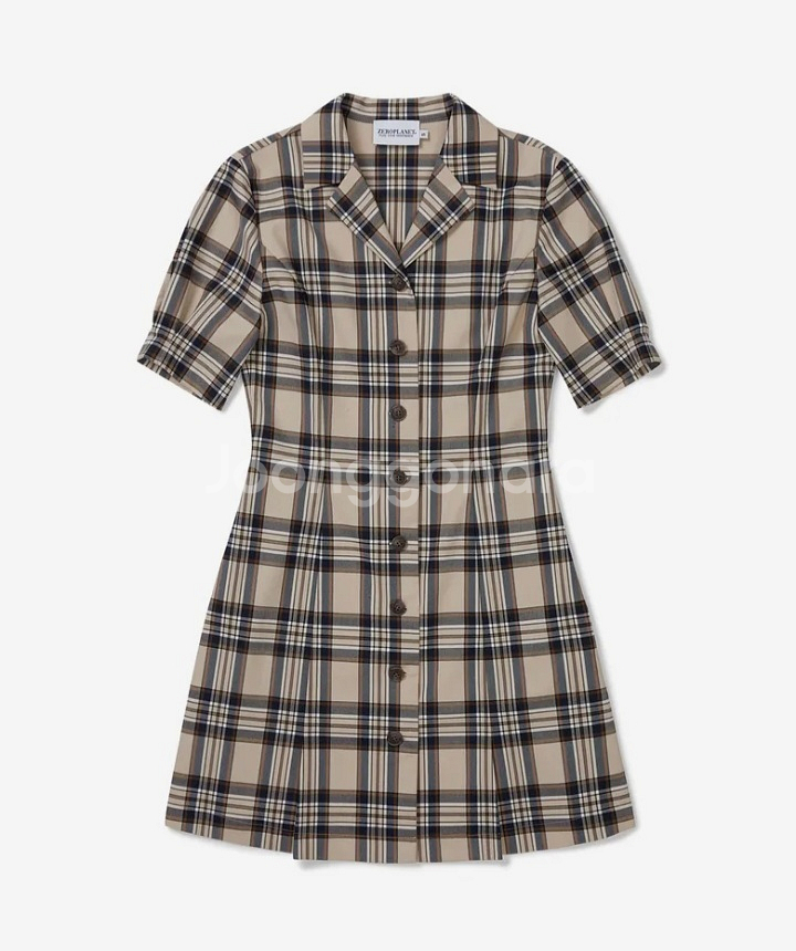 제로플래닛 체크 미니원피스66--1