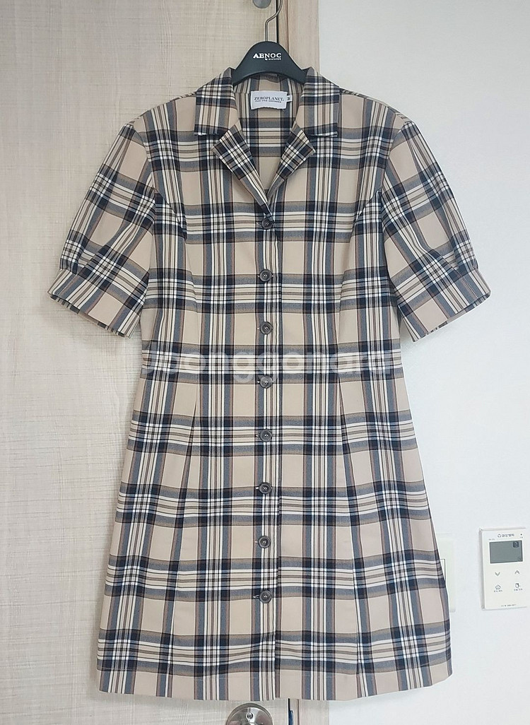 제로플래닛 체크 미니원피스66--4