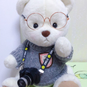 귀여운 인형 안경 핑크골드색상 레나베어 곰