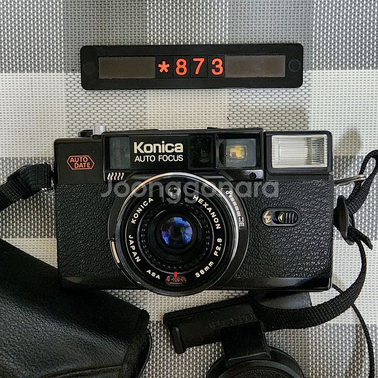 코니카 C 35 AF 2D 필름카메라 케이스포함--0