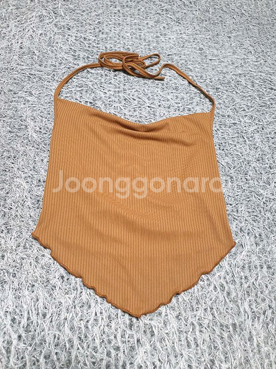 할) 트라이앵글 홀터넥 나시 XS (착샷O)--3